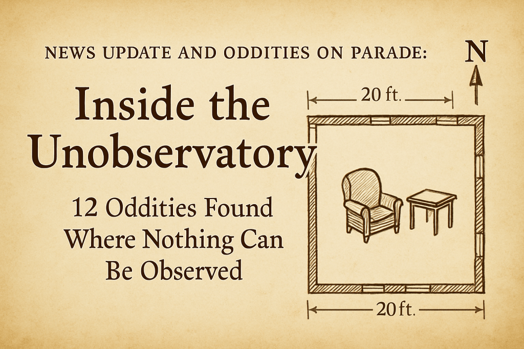 News update and Oddities on Parade: Inside the&nbsp;Unobservatory